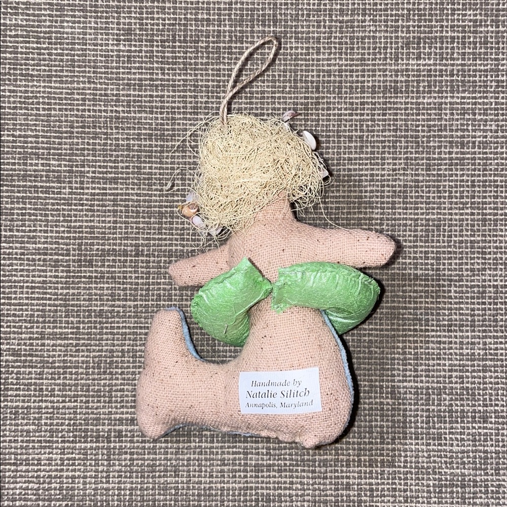 Handcrafted Mermaid Holiday Ornament - Blue and Green - Picture 2 of 2